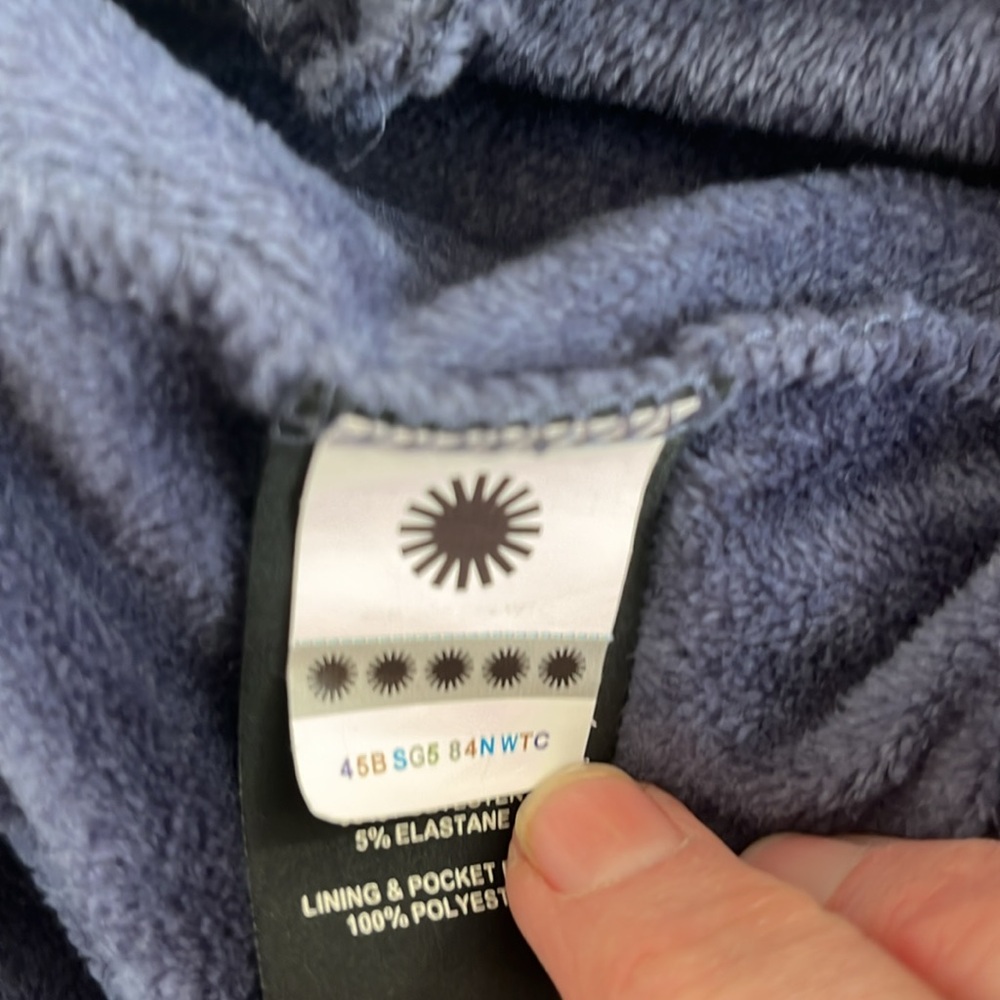 Ugg Devaney Velour Plush Jacket In Blue Size Small - image 8